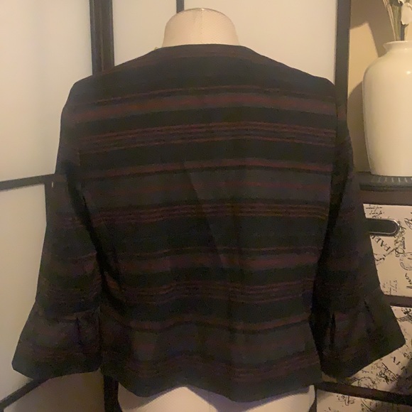 NINE WEST Women's Stripe Blazer Sz 10 (Defect for a repair guru 😊) - Picture 6 of 13